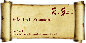 Rábai Zsombor névjegykártya
